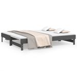 Casa si Gradina - Mobilier - Paturi si accesorii - Paturi - Pat de zi extensibil, gri, 2x(90x200) cm, lemn masiv de pin - Infinity.ro