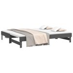 Casa si Gradina - Mobilier - Paturi si accesorii - Paturi - Pat de zi extensibil, gri, 2x(90x200) cm, lemn masiv de pin - Infinity.ro