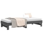 Casa si Gradina - Mobilier - Paturi si accesorii - Paturi - Pat de zi extensibil, gri, 2x(90x200) cm, lemn masiv de pin - Infinity.ro