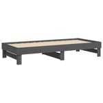 Casa si Gradina - Mobilier - Paturi si accesorii - Paturi - Pat de zi extensibil, gri, 2x(90x200) cm, lemn masiv de pin - Infinity.ro