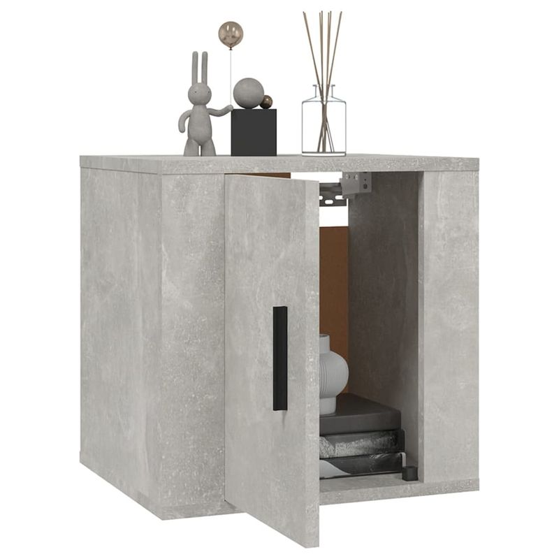 Casa si Gradina - Mobilier - Comode si corpuri - Comode - Dulap TV cu montaj pe perete, 2 buc., gri beton, 40x34,5x40 cm - Infinity.ro