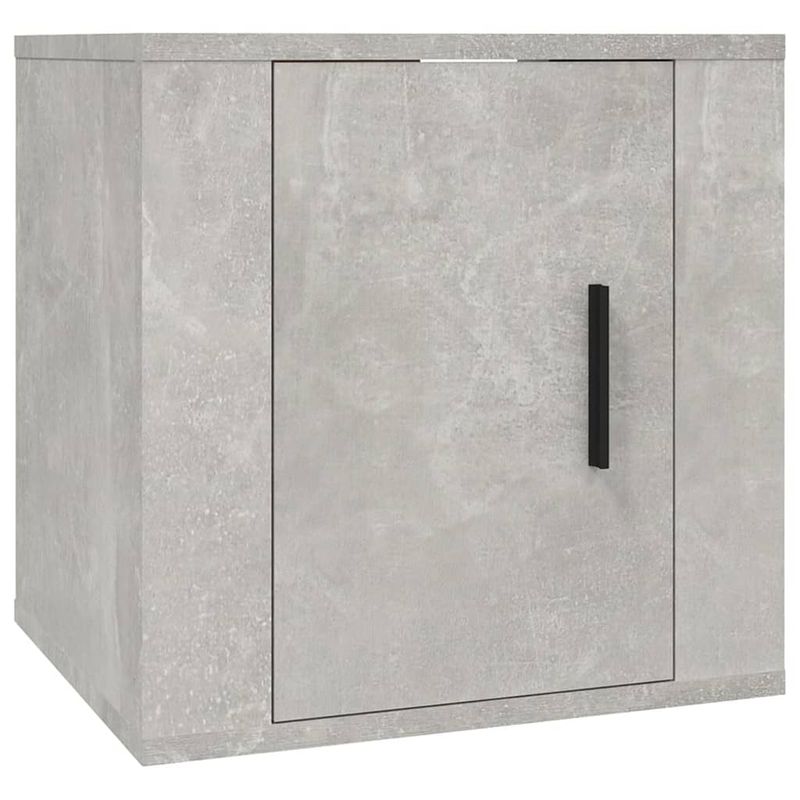 Casa si Gradina - Mobilier - Comode si corpuri - Comode - Dulap TV cu montaj pe perete, 2 buc., gri beton, 40x34,5x40 cm - Infinity.ro