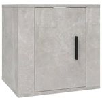 Casa si Gradina - Mobilier - Comode si corpuri - Comode - Dulap TV cu montaj pe perete, 2 buc., gri beton, 40x34,5x40 cm - Infinity.ro