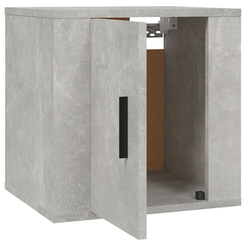 Casa si Gradina - Mobilier - Comode si corpuri - Comode - Dulap TV cu montaj pe perete, 2 buc., gri beton, 40x34,5x40 cm - Infinity.ro