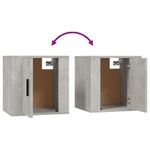 Casa si Gradina - Mobilier - Comode si corpuri - Comode - Dulap TV cu montaj pe perete, 2 buc., gri beton, 40x34,5x40 cm - Infinity.ro