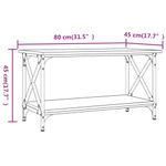 Casa si Gradina - Mobilier - Mese si birouri - Masute de cafea - Masuta de cafea, stejar sonoma, 80x45x45 cm lemn prelucrat si fier - Infinity.ro