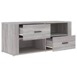 Casa si Gradina - Mobilier - Comode si corpuri - Comode - Comoda TV, gri sonoma, 100x35x40 cm, lemn prelucrat - Infinity.ro