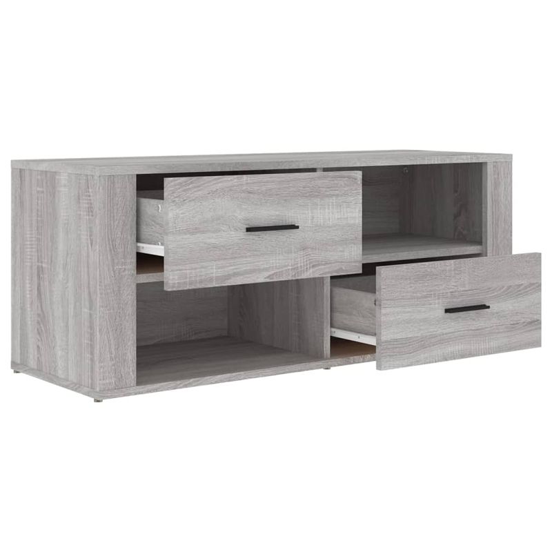Casa si Gradina - Mobilier - Comode si corpuri - Comode - Comoda TV, gri sonoma, 100x35x40 cm, lemn prelucrat - Infinity.ro