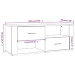 Casa si Gradina - Mobilier - Comode si corpuri - Comode - Comoda TV, gri sonoma, 100x35x40 cm, lemn prelucrat - Infinity.ro