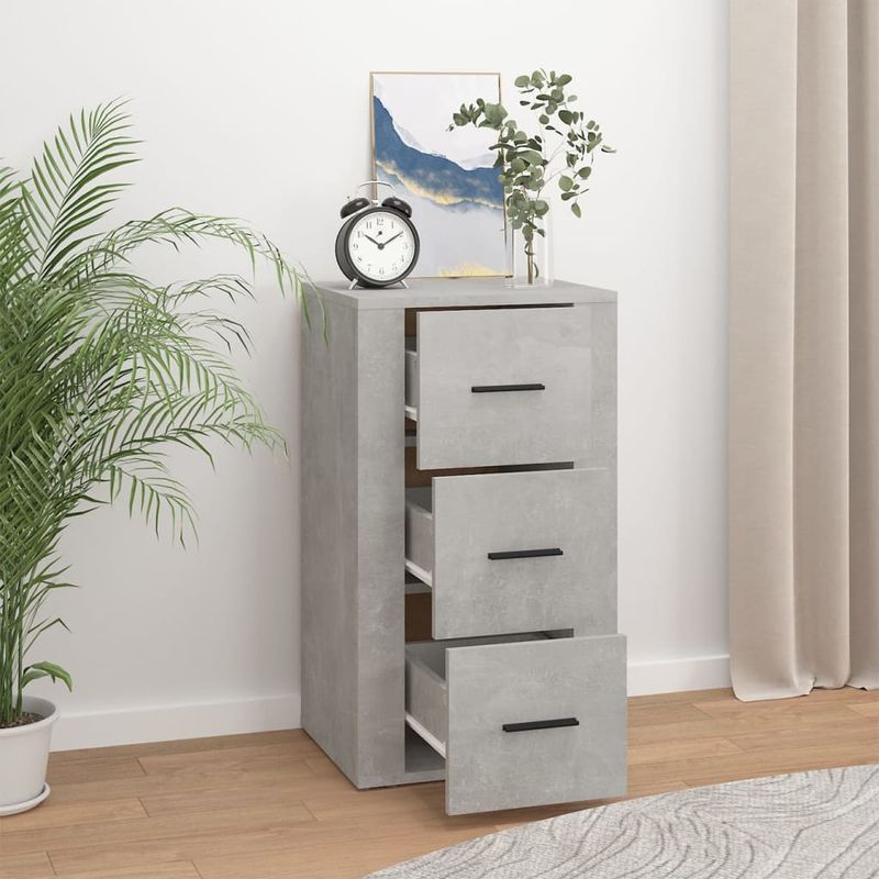 Casa si Gradina - Mobilier - Comode si corpuri - Comode - Servanta, gri beton, 40x33x70 cm, lemn prelucrat - Infinity.ro