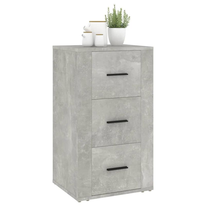 Casa si Gradina - Mobilier - Comode si corpuri - Comode - Servanta, gri beton, 40x33x70 cm, lemn prelucrat - Infinity.ro