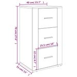 Casa si Gradina - Mobilier - Comode si corpuri - Comode - Servanta, gri beton, 40x33x70 cm, lemn prelucrat - Infinity.ro