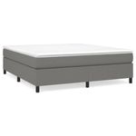 Casa si Gradina - Mobilier - Paturi si accesorii - Paturi - Pat box spring cu saltea, gri inchis, 180x200 cm, textil - Infinity.ro