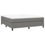 Casa si Gradina - Mobilier - Paturi si accesorii - Paturi - Pat box spring cu saltea, gri inchis, 180x200 cm, textil - Infinity.ro