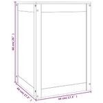 Casa si Gradina - Sanitare - Suporturi si accesorii baie - Accesorii baie - Cutie de rufe, 44x44x66 cm, lemn masiv de pin - Infinity.ro