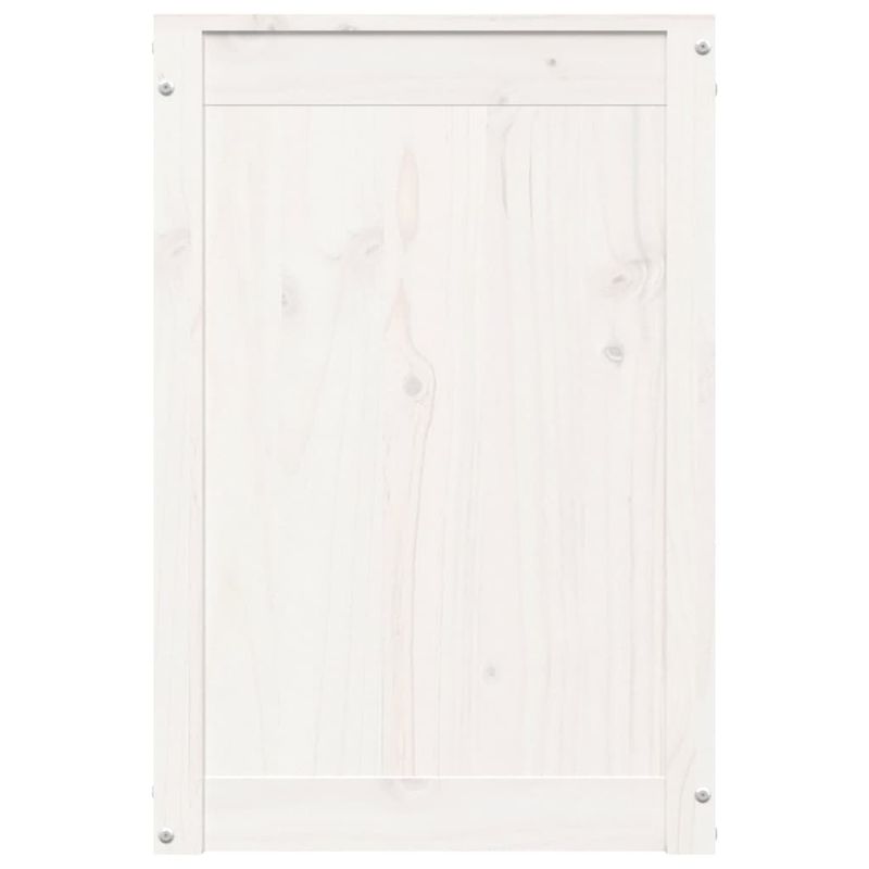 Casa si Gradina - Sanitare - Suporturi si accesorii baie - Accesorii baie - Cutie de rufe, alb, 44x44x66 cm, lemn masiv de pin - Infinity.ro