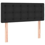 Casa si Gradina - Mobilier - Paturi si accesorii - Paturi - Pat continental cu saltea și LED, saltea și LED, negru, 120x200cm, piele ecologica, model nasturi - Infinity.ro