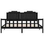 Casa si Gradina - Mobilier - Paturi si accesorii - Paturi - Cadru de pat cu tablie Small Single, negru, lemn masiv - Infinity.ro