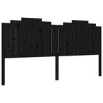 Casa si Gradina - Mobilier - Paturi si accesorii - Paturi - Cadru de pat cu tablie Small Single, negru, lemn masiv - Infinity.ro
