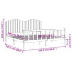 Casa si Gradina - Mobilier - Paturi si accesorii - Paturi - Cadru de pat cu tablie Small Single, negru, lemn masiv - Infinity.ro
