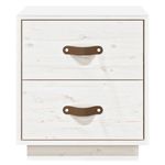 Casa si Gradina - Mobilier - Comode si corpuri - Noptiere - Noptiera, 2 buc., alb, 40x34x45 cm, lemn masiv de pin - Infinity.ro