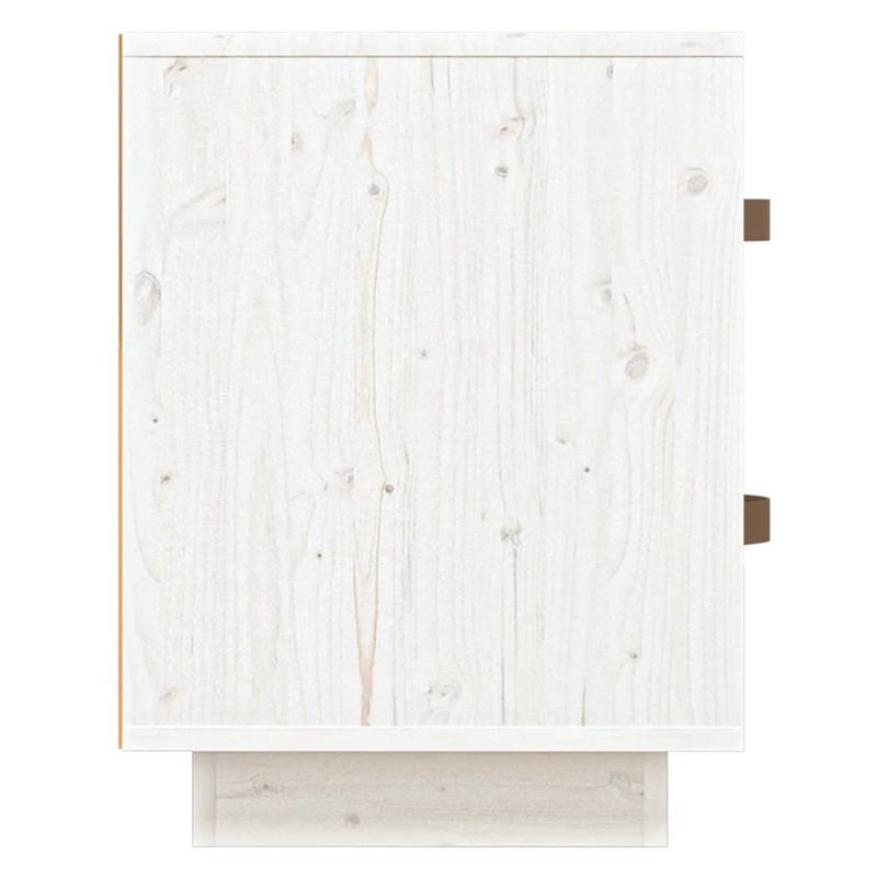Casa si Gradina - Mobilier - Comode si corpuri - Noptiere - Noptiera, 2 buc., alb, 40x34x45 cm, lemn masiv de pin - Infinity.ro