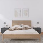 Casa si Gradina - Mobilier - Comode si corpuri - Noptiere - Noptiera, 2 buc., gri, 40x34x35 cm, lemn masiv de pin - Infinity.ro