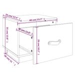 Casa si Gradina - Mobilier - Comode si corpuri - Noptiere - Noptiera, 2 buc., gri, 40x34x35 cm, lemn masiv de pin - Infinity.ro
