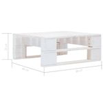 Casa si Gradina - Gradina si terasa - Mobilier exterior - Canapele si fotolii gradina - Otoman de gradina din paleti, alb, lemn de pin tratat, model suport pentru picioare - Infinity.ro