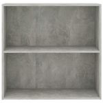 Casa si Gradina - Mobilier - Biblioteci si rafturi - Biblioteci - Biblioteca cu 2 rafturi, gri beton, 80 x 30 x 76,5 cm, PAL - Infinity.ro
