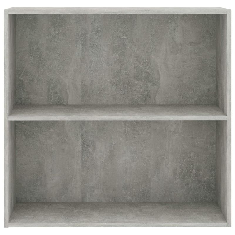 Casa si Gradina - Mobilier - Biblioteci si rafturi - Biblioteci - Biblioteca cu 2 rafturi, gri beton, 80 x 30 x 76,5 cm, PAL - Infinity.ro
