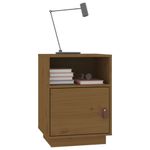 Casa si Gradina - Mobilier - Comode si corpuri - Noptiere - Noptiera, 2 buc, maro miere, 40x34x55 cm, lemn masiv de pin - Infinity.ro