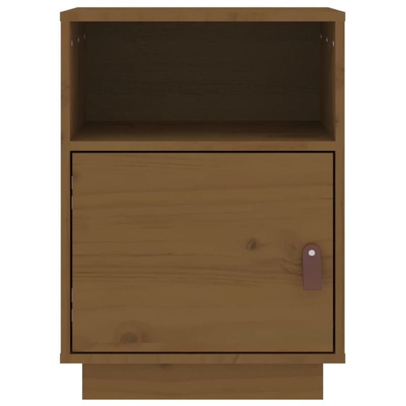Casa si Gradina - Mobilier - Comode si corpuri - Noptiere - Noptiera, 2 buc, maro miere, 40x34x55 cm, lemn masiv de pin - Infinity.ro