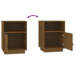 Casa si Gradina - Mobilier - Comode si corpuri - Noptiere - Noptiera, 2 buc, maro miere, 40x34x55 cm, lemn masiv de pin - Infinity.ro