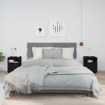 Casa si Gradina - Mobilier - Comode si corpuri - Noptiere - Noptiera, 2 buc., negru, 40x34x55 cm, lemn masiv de pin - Infinity.ro