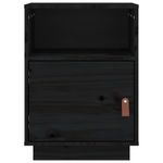 Casa si Gradina - Mobilier - Comode si corpuri - Noptiere - Noptiera, 2 buc., negru, 40x34x55 cm, lemn masiv de pin - Infinity.ro