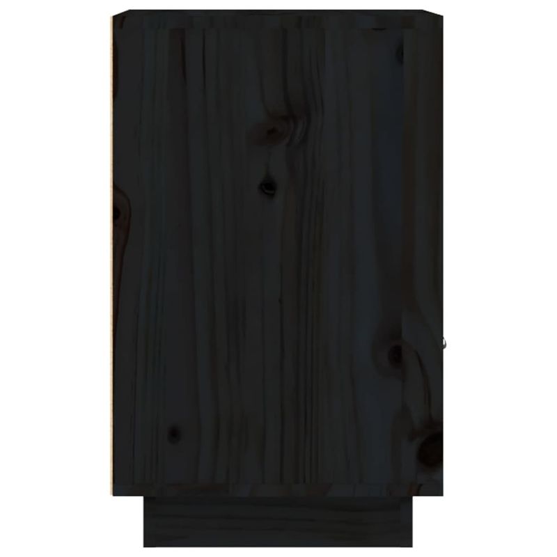 Casa si Gradina - Mobilier - Comode si corpuri - Noptiere - Noptiera, 2 buc., negru, 40x34x55 cm, lemn masiv de pin - Infinity.ro