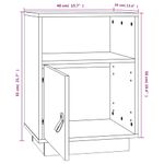 Casa si Gradina - Mobilier - Comode si corpuri - Noptiere - Noptiera, 2 buc., negru, 40x34x55 cm, lemn masiv de pin - Infinity.ro