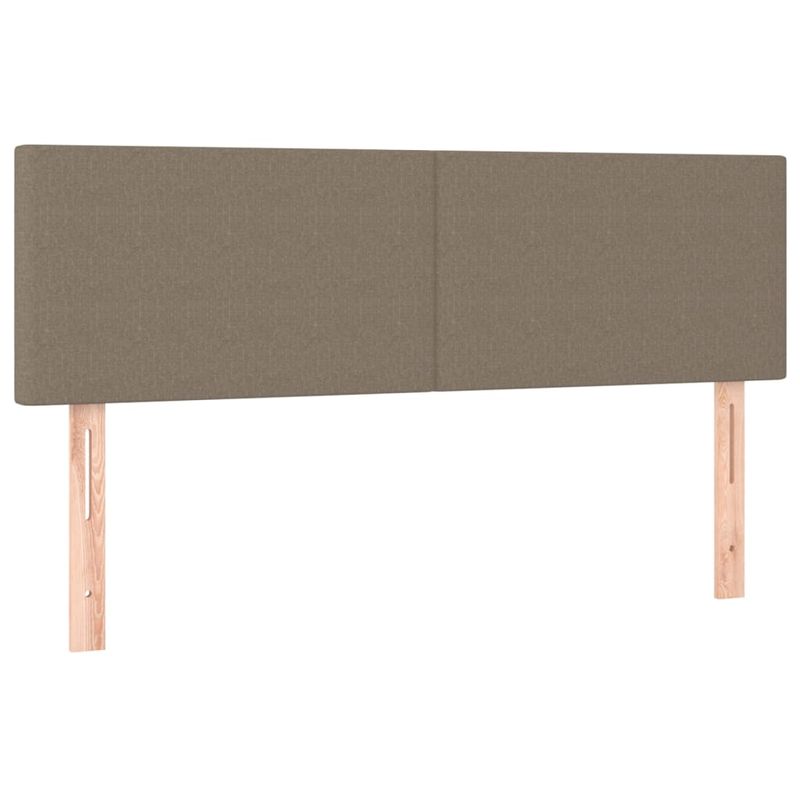 Casa si Gradina - Mobilier - Paturi si accesorii - Paturi - Pat continental cu saltea gri taupe 140x200 cm material textil - Infinity.ro