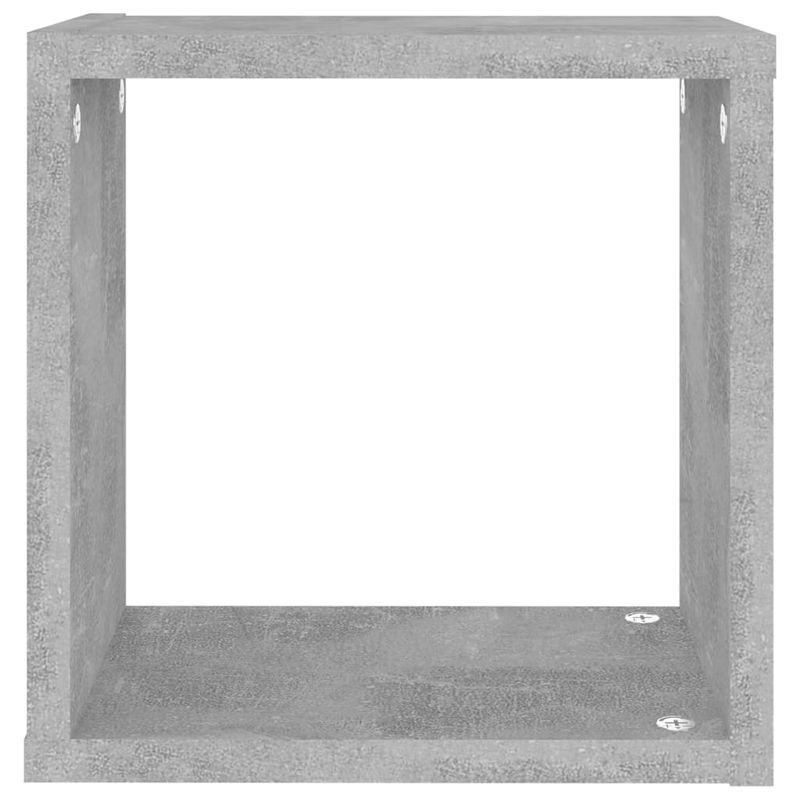Casa si Gradina - Mobilier - Biblioteci si rafturi - Rafturi - Rafturi de perete cub, 4 buc., gri beton, 26x15x26 cm - Infinity.ro