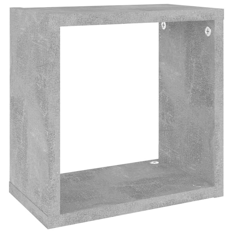 Casa si Gradina - Mobilier - Biblioteci si rafturi - Rafturi - Rafturi de perete cub, 4 buc., gri beton, 26x15x26 cm - Infinity.ro