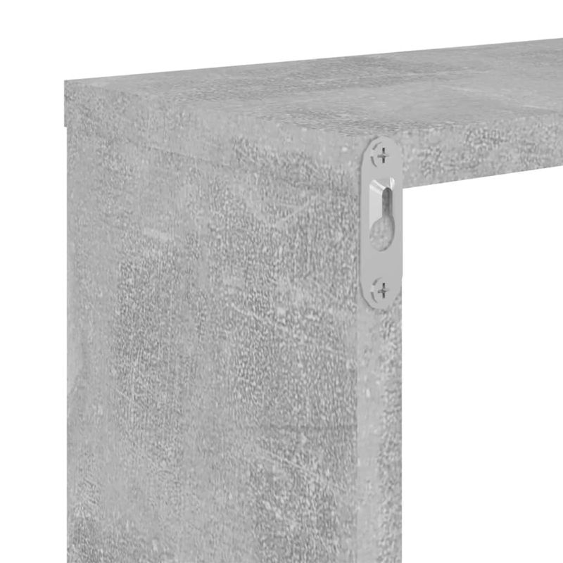Casa si Gradina - Mobilier - Biblioteci si rafturi - Rafturi - Rafturi de perete cub, 4 buc., gri beton, 26x15x26 cm - Infinity.ro