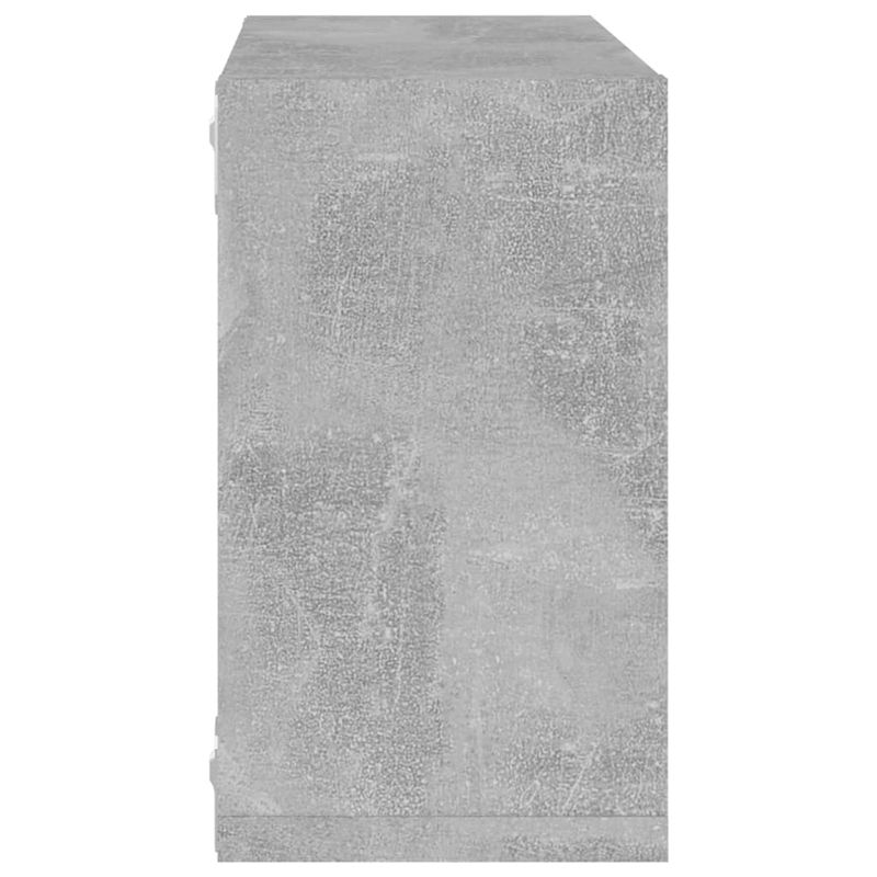 Casa si Gradina - Mobilier - Biblioteci si rafturi - Rafturi - Rafturi de perete cub, 4 buc., gri beton, 26x15x26 cm - Infinity.ro