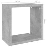Casa si Gradina - Mobilier - Biblioteci si rafturi - Rafturi - Rafturi de perete cub, 4 buc., gri beton, 26x15x26 cm - Infinity.ro