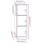 Casa si Gradina - Mobilier - Comode si corpuri - Corpuri bucatarie - Dulap inalt, 34x40x108,5 cm, lemn masiv de pin - Infinity.ro