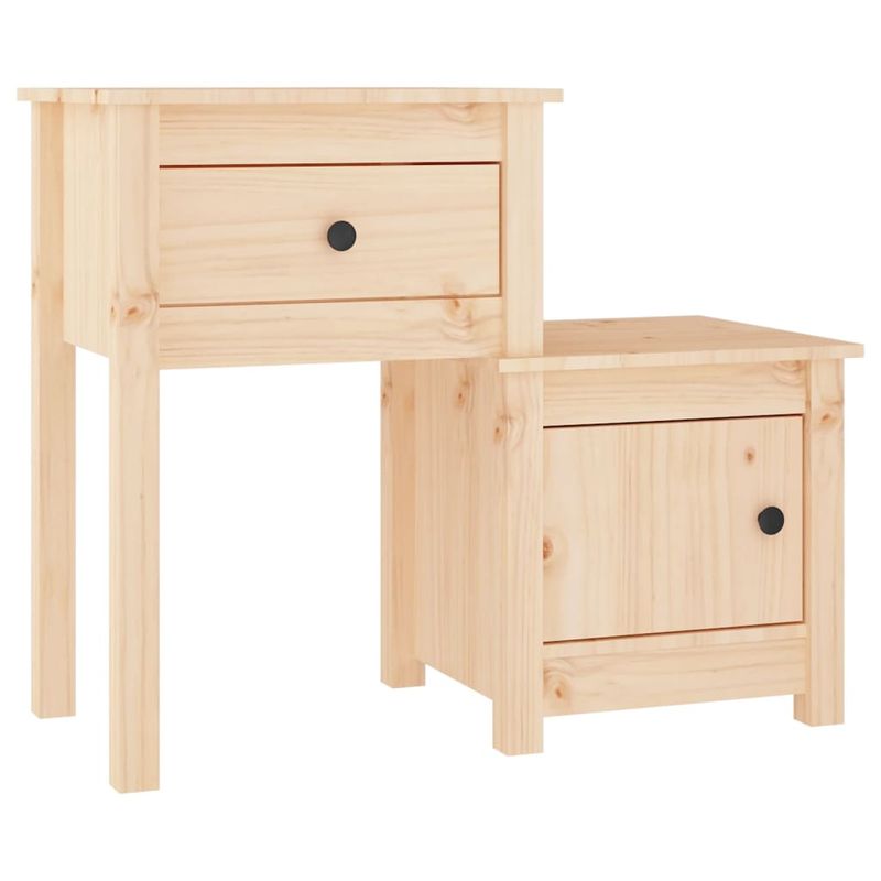 Casa si Gradina - Mobilier - Comode si corpuri - Noptiere - Noptiera, 2 buc., 79,5x38x65,5 cm, lemn masiv de pin - Infinity.ro
