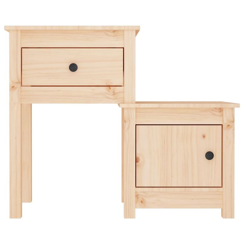 Casa si Gradina - Mobilier - Comode si corpuri - Noptiere - Noptiera, 2 buc., 79,5x38x65,5 cm, lemn masiv de pin - Infinity.ro