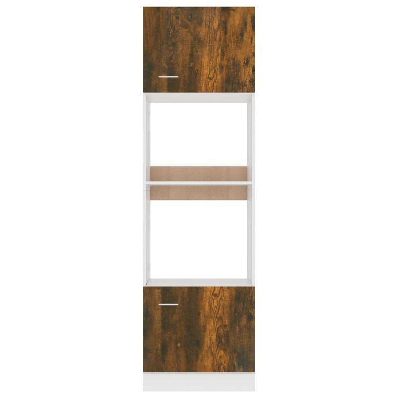 Casa si Gradina - Mobilier - Comode si corpuri - Corpuri bucatarie - Dulap cuptor microunde stejar afumat 60x57x207cm lemn prelucrat - Infinity.ro