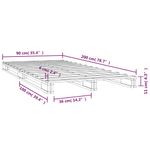 Casa si Gradina - Mobilier - Paturi si accesorii - Paturi - Pat din paleti, alb, 90x200 cm, lemn masiv de pin - Infinity.ro