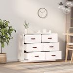 Casa si Gradina - Mobilier - Comode si corpuri - Comode - Servanta, alb, 100x40x75 cm, lemn masiv de pin - Infinity.ro